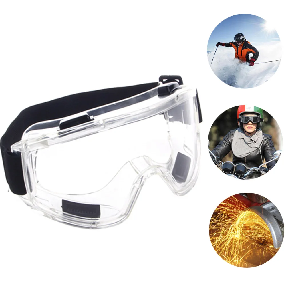 

Protective Anti-Fog Anti-splash Goggle Dust-Proof Wind-Proof Work Lab Eyewear Eye Protection Safety Research Glasses Clear Lens