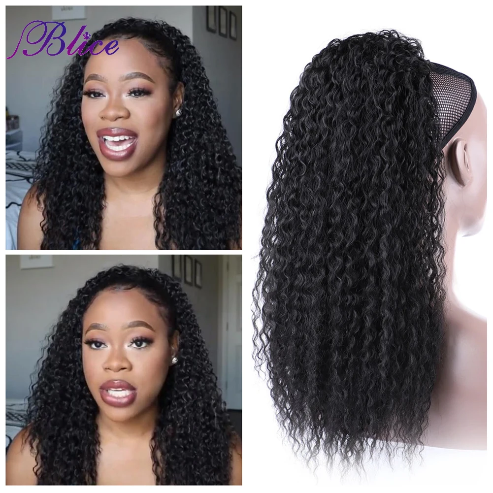 Blice Synthetic Afro Kinky Curly Hairpiece Ponytail 18\