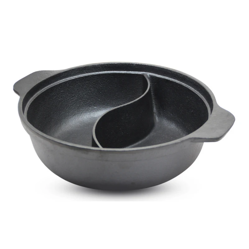 32cm Cast Iron Soup Pot Chinese Hot Pot Shabu shabu Cast Iron Stew  Fondue Pot  3~6 People use