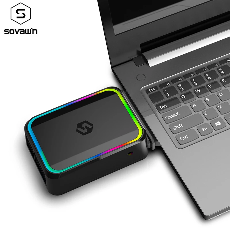 SOVAWIN مبرد الكمبيوتر المحمول USB الهواء استخراج الكمبيوتر المحمول انخفاض درجة الحرارة مروحة فراغ المبرد السريع المبرد سرعة قابل للتعديل محول