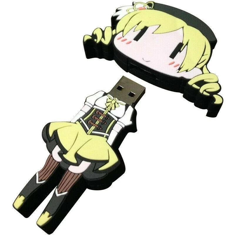 Puella Magi Madoka Magica Tomoe Mami Anime Cosplay USB Stick Flash Drive Memory Stick 32GB/64GB Storage Cosplay Props Xmas Gifts