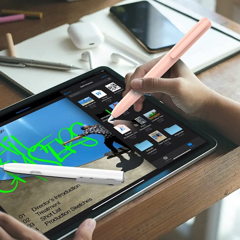 Чехол Moko для карандаша Apple Pencil 2-го поколения, чехол с выдвижным защитным наконечником против царапин для iPad Pro 11/iPad Air 4