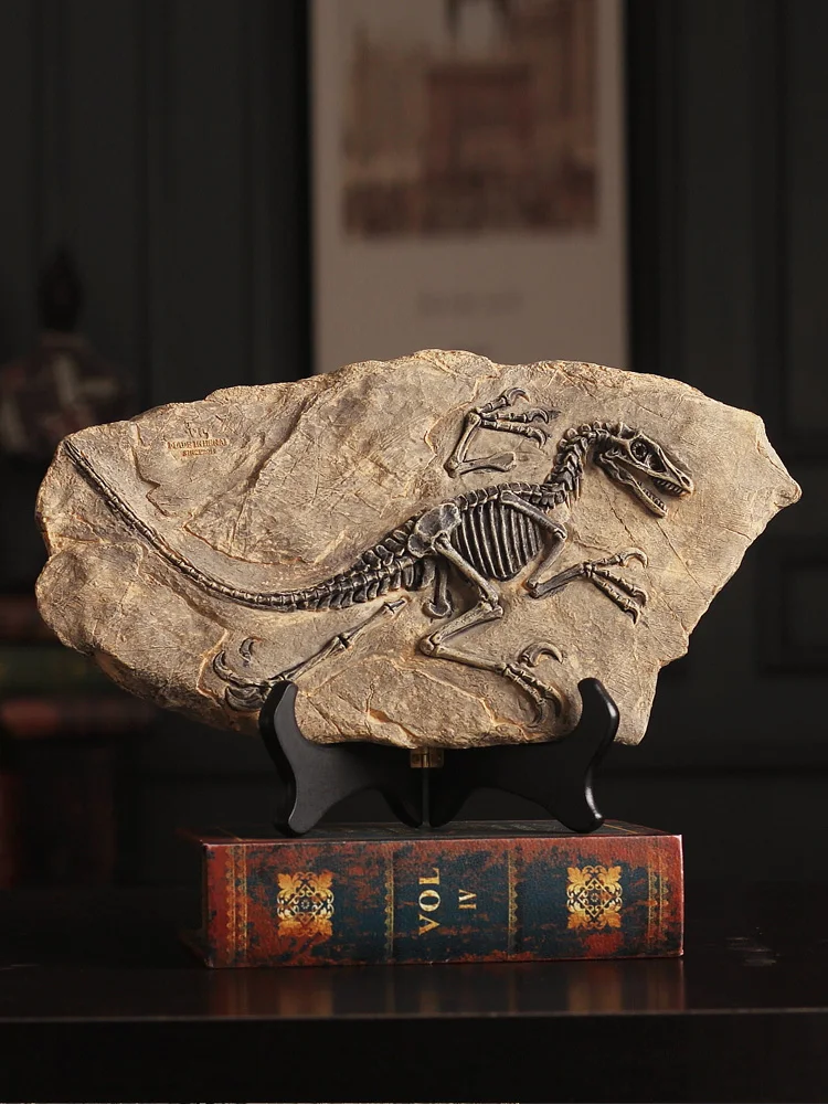 

Nordic Creative Retro Dinosaur Fossil Resin Ornaments Art Office Desktop Furnishing Decoration Home Livingroom Figurines Crafts