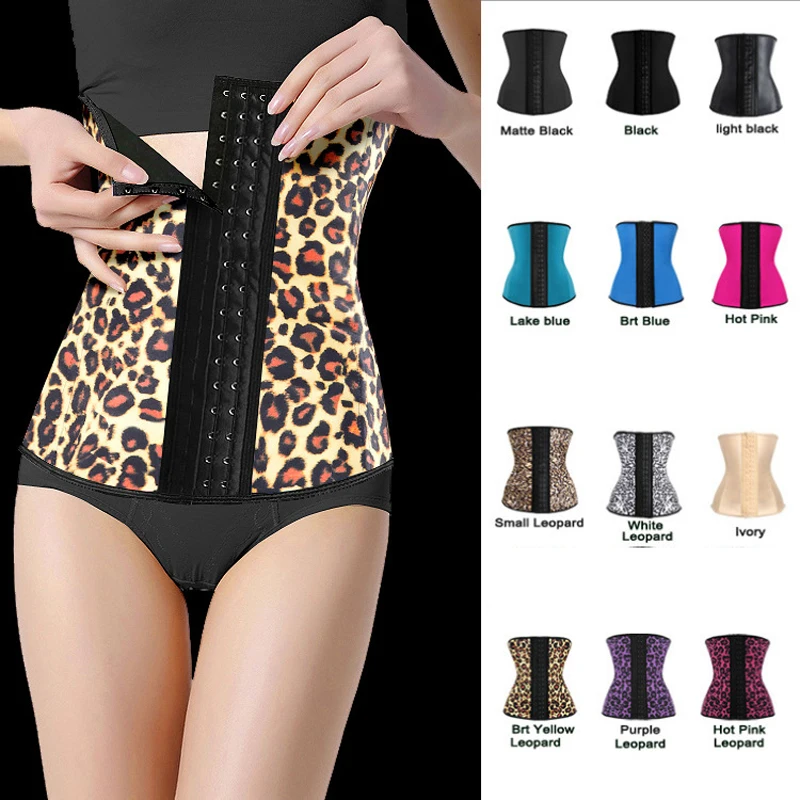 

Women Latex Waist Trainer Corsets Girdle Cincher Faja Colombiana Waist Cinch Tummy Control Hourglass Body Shaper For Weight Loss