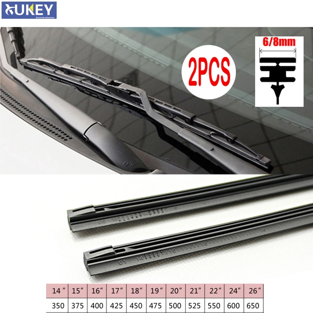 2 adet kesme yok araba Metal silecek lastiği dolum 6mm 14 \