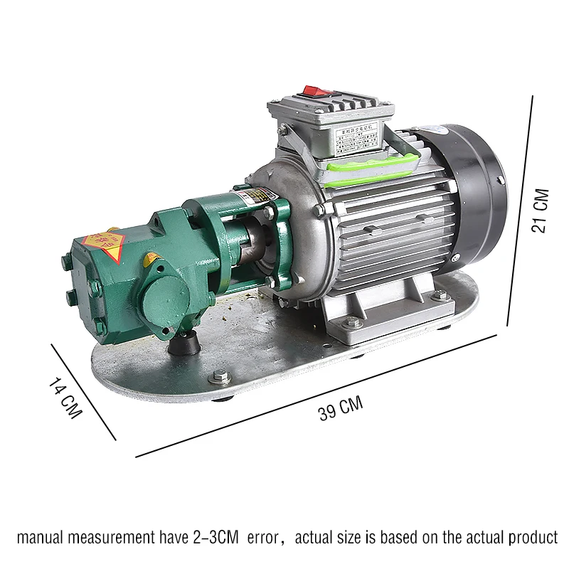 WCB-75 Self-Priming Gear Oil Pump Portable Cast Iron High Temperature Electric Gear Pump 750W Small High Viscosity Oil Pump 220V