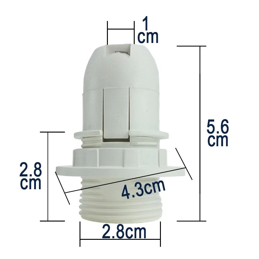 White Black CE 2A Half Tooth Screw E14 Lamp Holder Energy Save Chandelier Led Bulb Head Socket Fitting Vintage Light Base 250V