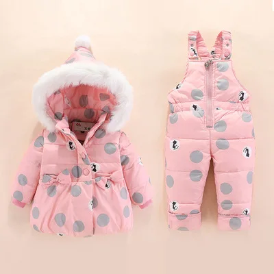 new Winter children clothing sets girls Warm parka down jacket for baby girl clothes children\'s coat snow wear kids suit