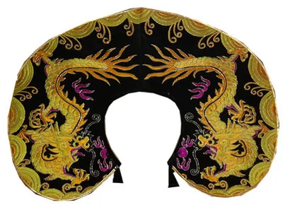 7 Designs Qing Dynasty Emperer Officers Official Costume Shoulder Piece Yun Jian Delicate Embroidered Dragon Pi Ling Wing Collar