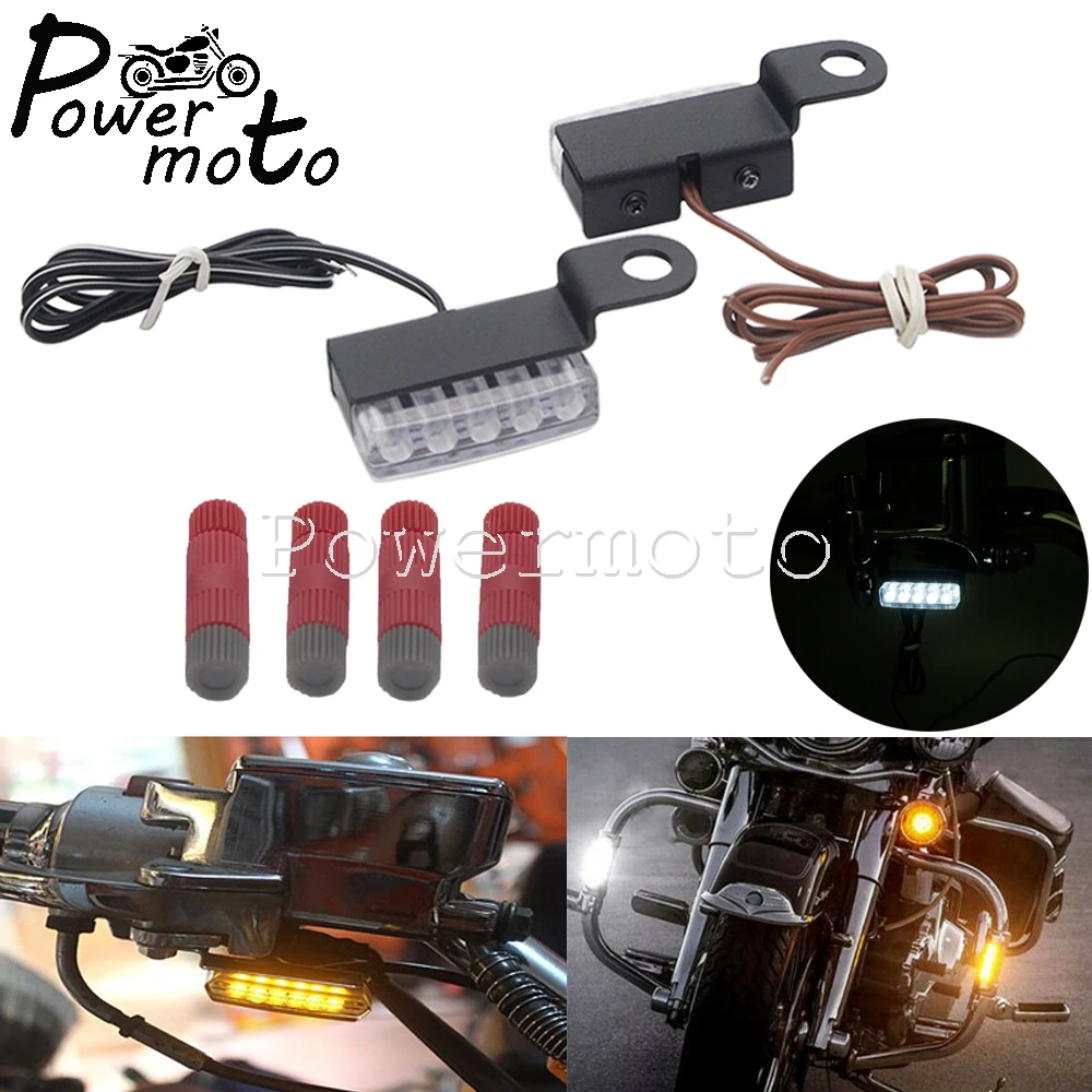 Universal Mini LED Turn Signal Tail Rear Light License Plate Flasher Light for Harley Cruiser Cafe Racer Honda Yamaha Taillight