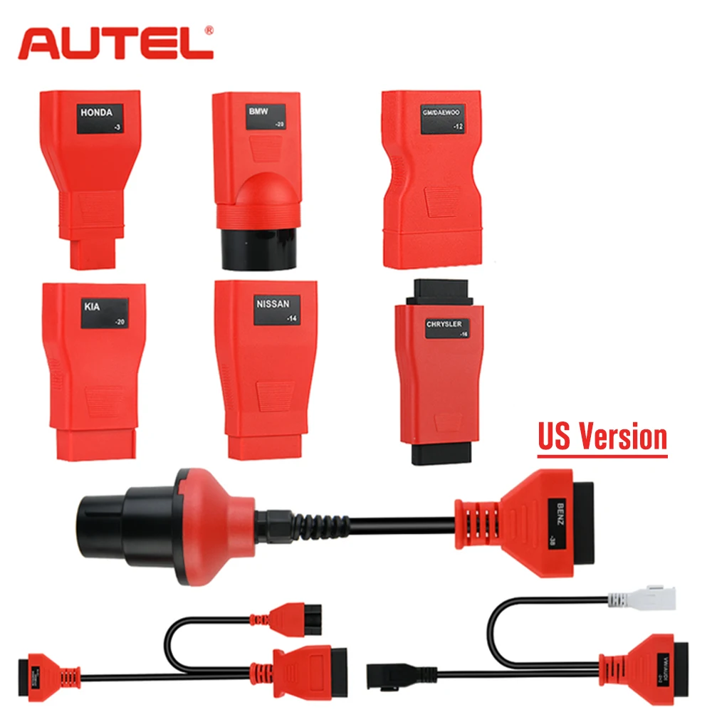 Autel MaxiDAS DS808 / Maxipro MP808 Full Kit Connectors OBD1 Adapters Autel Adapters DS808 MP808 OBDI