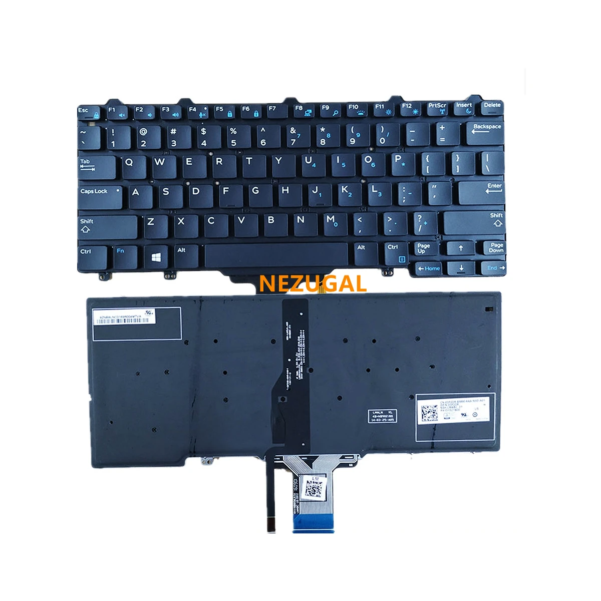 US laptop keyboard For DELL Latitude 7350 5290 E5250 5270 E7270 E7250 7270 MJ8HY 0MJ8HY 0XCD5M English Backlit Backlight