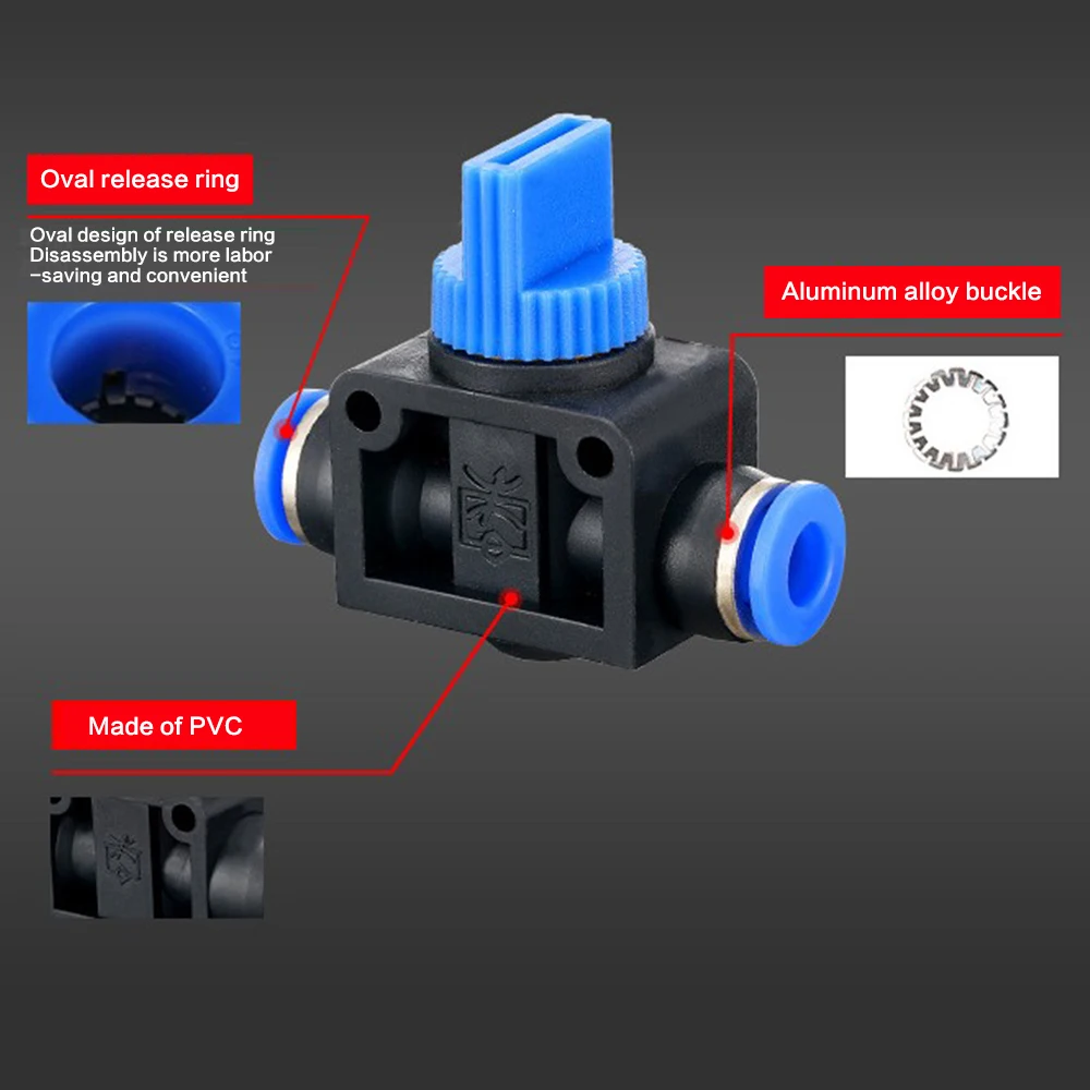 

HVFF One-way Throttle Speed Regulation Hand Valve Pneumatic Quick Connector