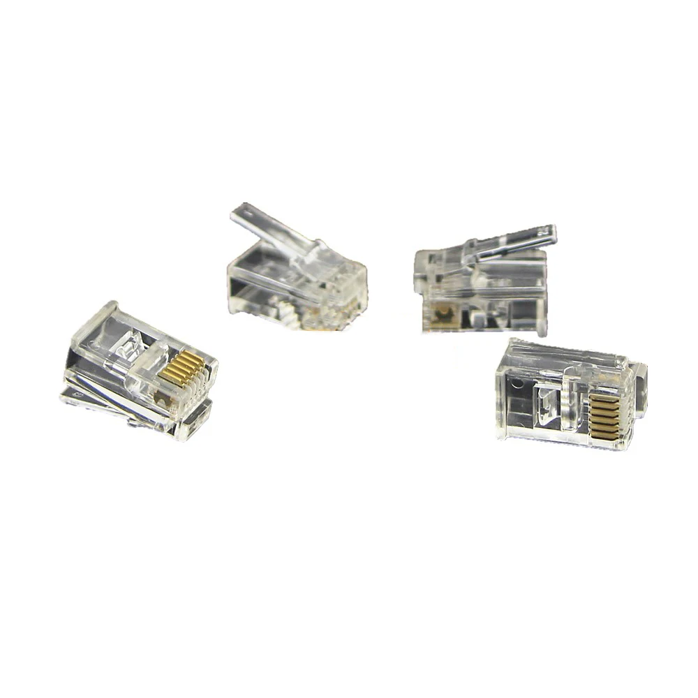 

50pcs 6 Pin Crystal Microphone Lead End Connector For Yaesu MH-48 MH-42 FT-7800 FT-7900 FT-8900 Radio Walkie Talkie Accessories