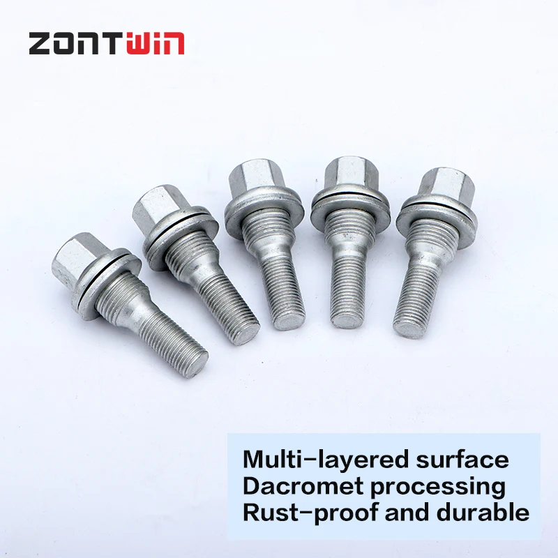 16/20Pieces Car Alloy Wheel Nuts Bolts Screw For Peugeot-206/208/301/307/308/407/408 Citroen Thread length 28/40/45mm M12x1.25