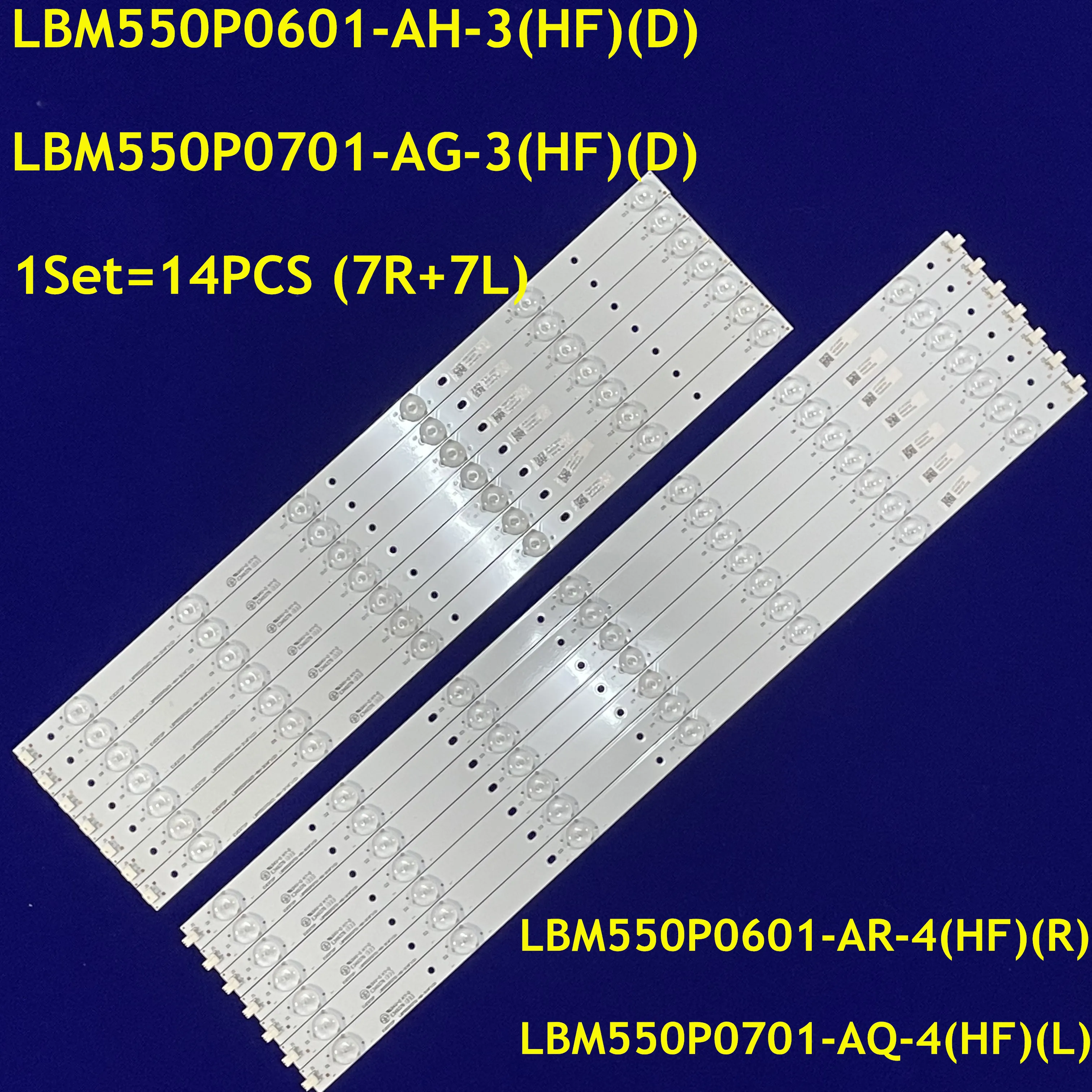 Striscia LED 14 pezzi 6 + 7 lampada LBM550P0601-AH-3(HF)(0) LBM550P0701-AG-3(HF)(0) per 55 pfk5109 LD55U3100 55 pfs5709 55 pft6109/12 55 pdl660