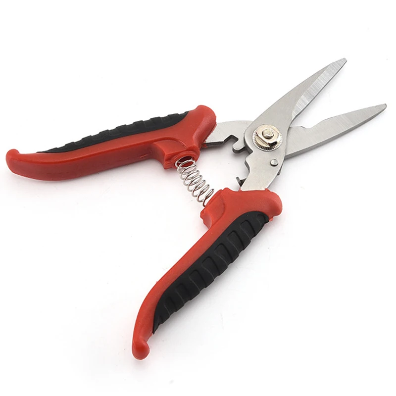 HOT Multifunction Metal Scissors Cable Stripping Shears Stainless Steel Electrician Tool NDS66