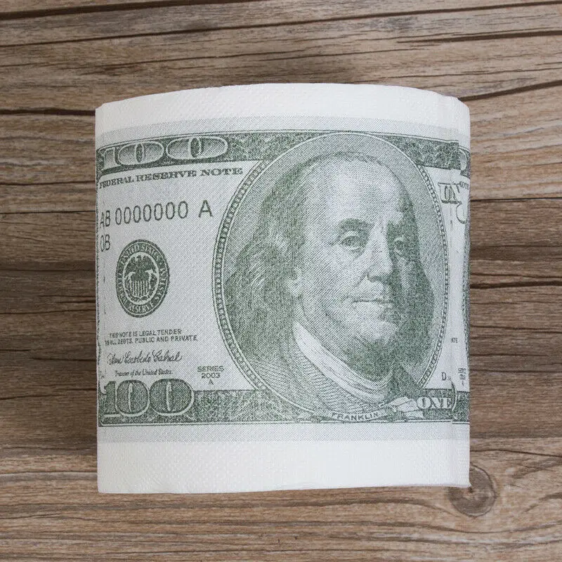 Toilet Paper $100 Dollar Humour Toilet Paper Bill Toilet Paper Roll Novelty Gag Gift Funny Gag Gift hot