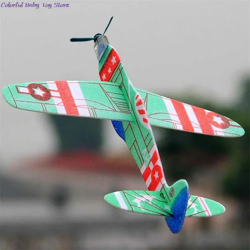 Foam Hand Throwing Airplanes toy Flight Mode Glider Inertia Planes Model Aircraft Planes for Kids Outdoor Sport Random