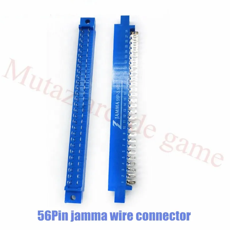 

2Pcs/Lot 2*28Pin Blue Jamma Connector 56pin edge Connector for jamma wire harness with arcade game board