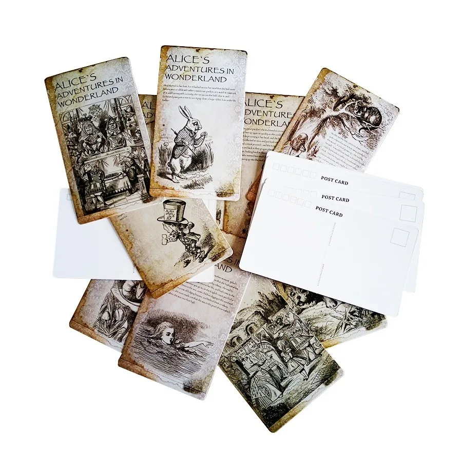 20Pcs/set NEW Vintage vintage style Alice's Adventure in Wonderland post card set Greeting Card