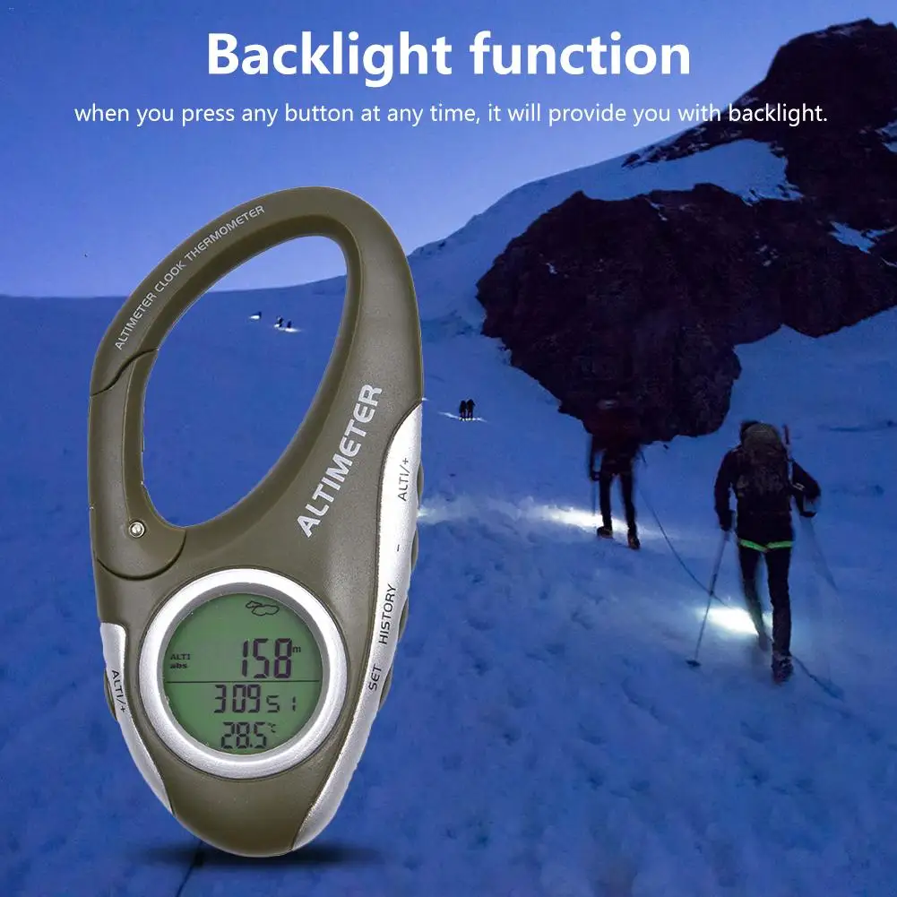 Multi-function Digital LCD Compass Altimeter Thermometer Weather Monitor For Climbing Camping Outdoor Altimeter