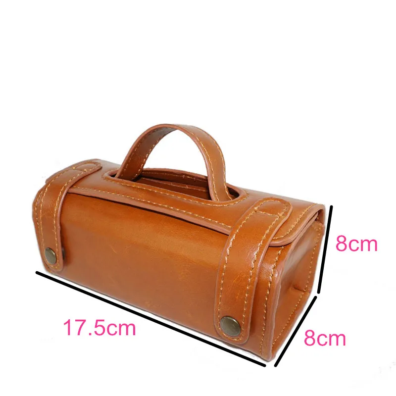 Manual Shaving Razor Portable Shaving Brush Travel PU Leather Bag For 2 edges Safety Razors Box