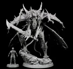 Resin Figure Model Kit Unassambled 127mm ancient fantasy warrior stand with base   Unpainted collect Figure Building Kit