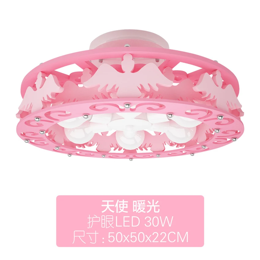 Cartoon Cute Pink Flamingo Ceiling Lights Princess Girl Bedroom Angel Decor Living Room Children's
