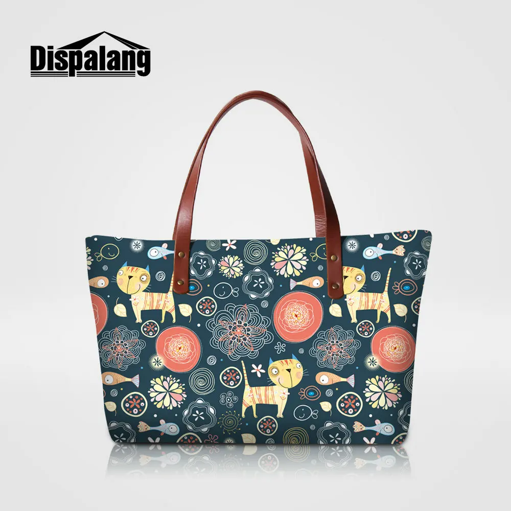 Cartoon Animal Print Tote Bag for Teenage Girls, Custom Photo Shoulder Bag, Cute Women Travel Handbags