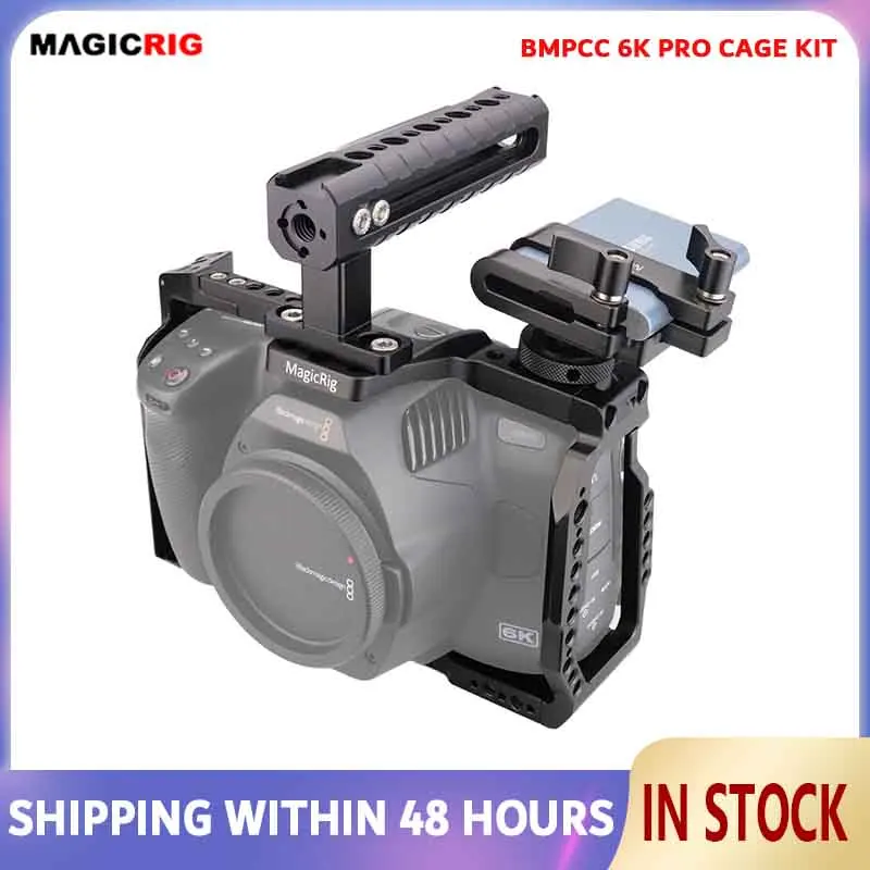 MAGICRIG Full Lồng Cho Blackmagic Túi Thiết Kế Điện Ảnh Camera 6K Pro /G2, với Tay & T5 SSD Giá Đỡ Cho BMPCC 6K Pro /G2