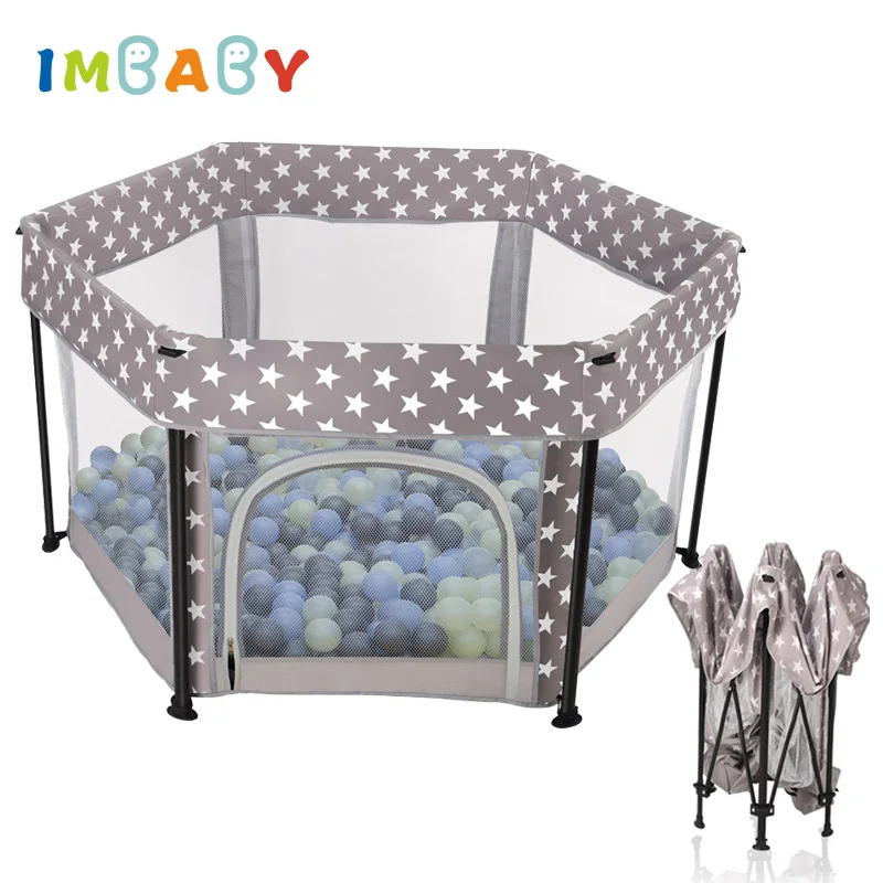 IMBABY Playpen for Child Toddler Playground Dry Ball Pool Infant Safety Barrier Fence Kids Portable Folding New Arrivals Playpen