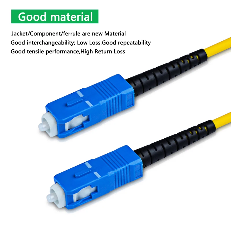 Fiber Optic Patch Cord SC-SC SM SX 3.0mm LSZH Jacket 1m Fiber Optic Patch Cable Jumper