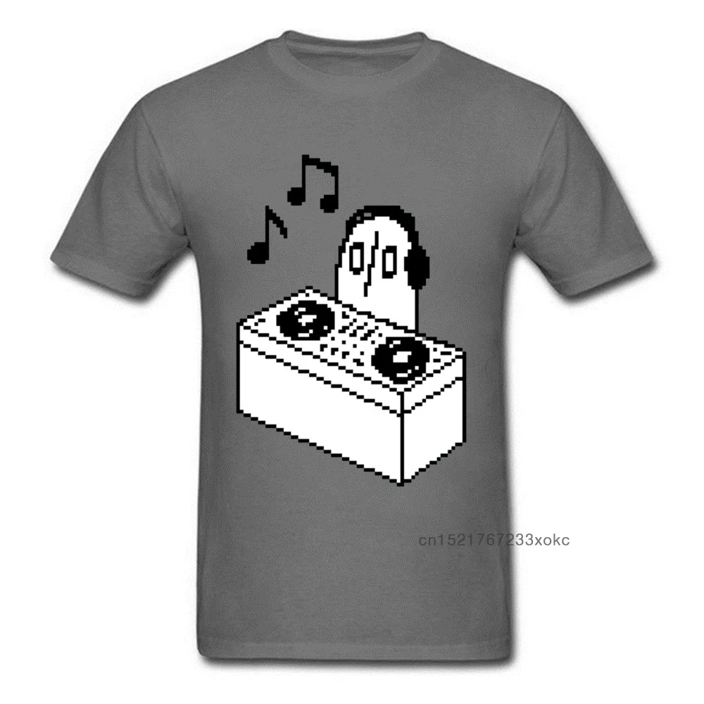 Napstablook DJ Pixel Arts Tshirt Men Newest Tops Tees Crew Neck Undertale Sans 100% Cotton Fabric T-shirts Funny T Shirt Fitness