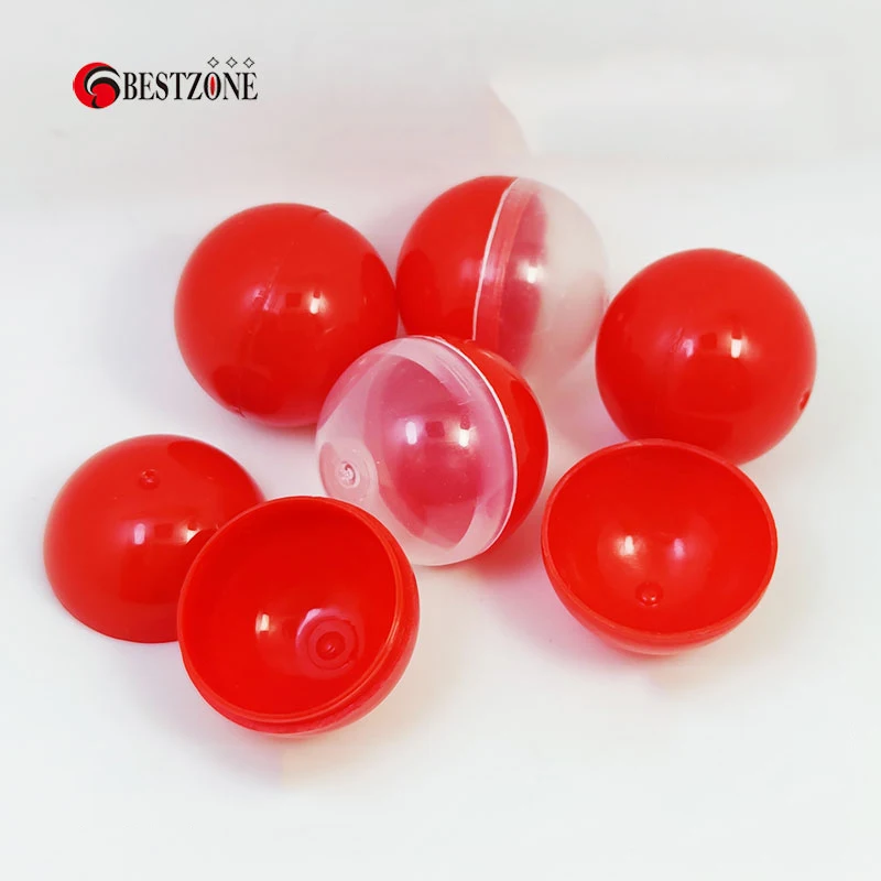 100Pcs/Lot 32MM Plastic Empty Toy Vending Capsules Half Clear Half Color Round Surprise Ball 1-1/4" Children For Vending Machine