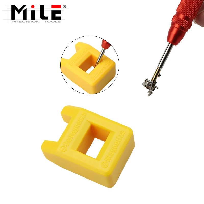 

MILE Mini Magnetizer Demagnetizer Magnetic Pick Up Tool for Screwdriver Tips Screw Bits