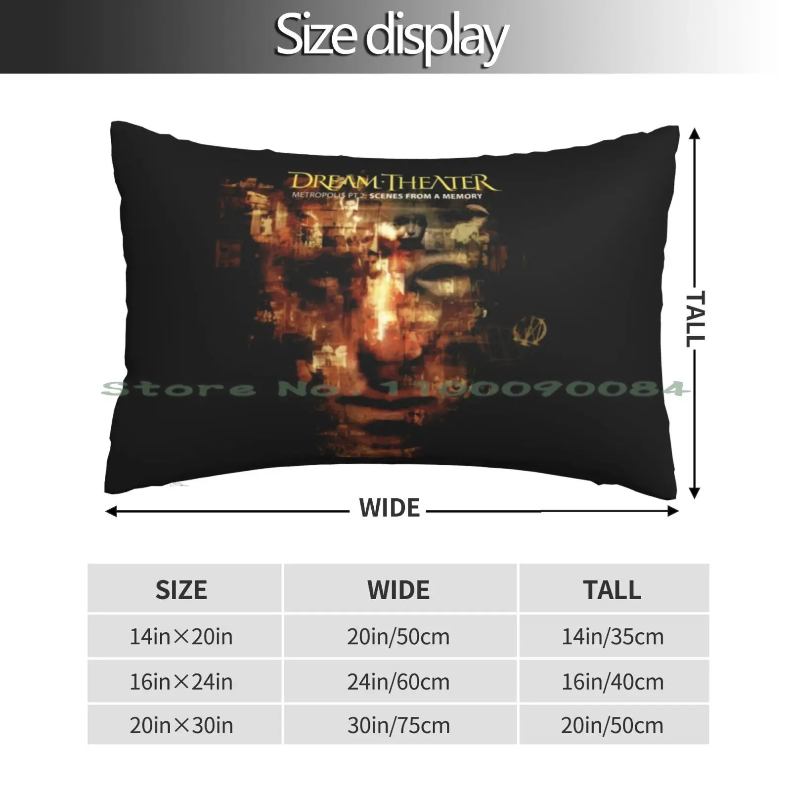 Face Dream Brown Pillow Case 20x30 50*75 Sofa Bedroom Album Tour Heavy Panic Theater Attack Black Friday Music Progressive Core