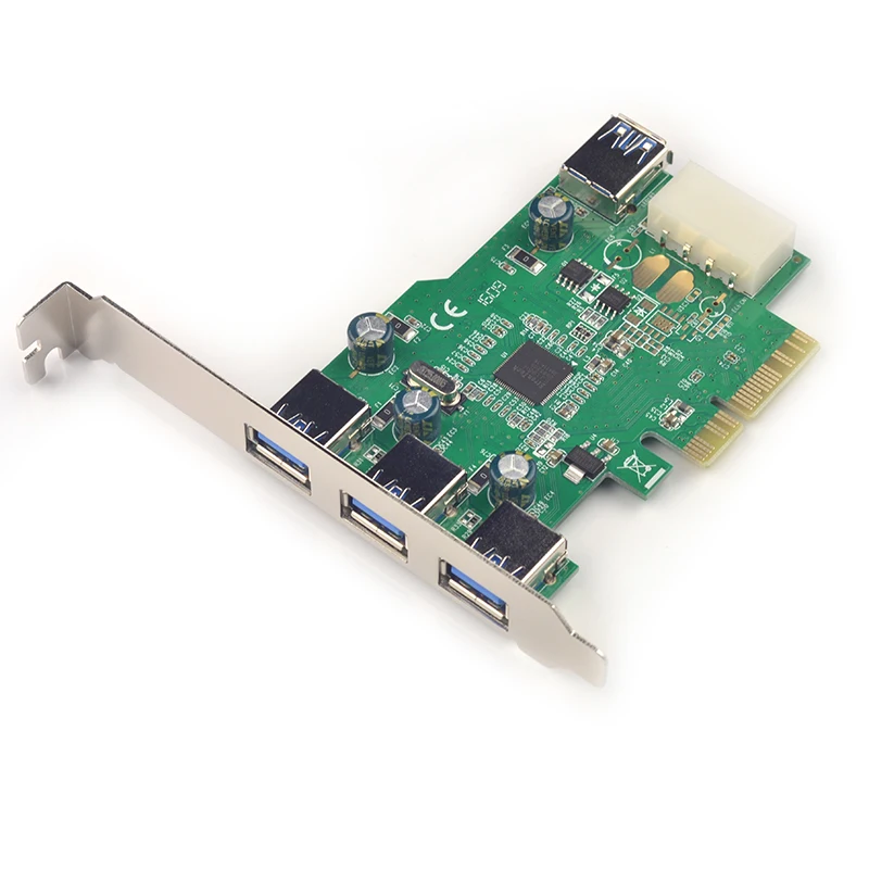 

Карта расширения USB 3,0 PCI-e, адаптер PCIe USB3.0, 3 внешних + 1 Внутренний USB PCI express, преобразователь, поддержка зарядки, микросхема этрона