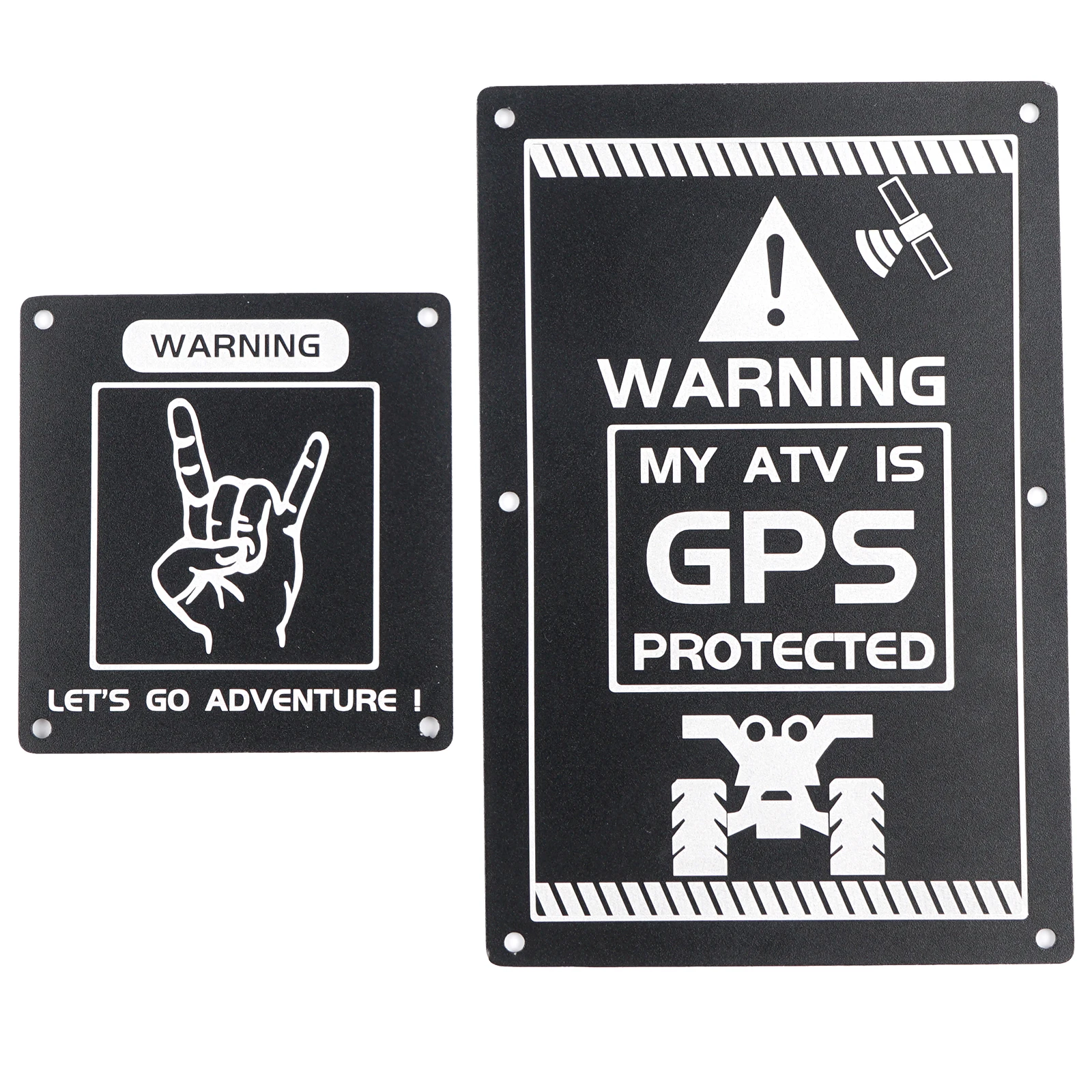 Placas de etiqueta de advertencia de guardabarros ATV para Yamaha Raptor 700, 700R, YFM, YFZ, 450R