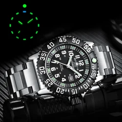 Addies Dive Men Outdoor Sports Watch Unidirectional Rotating Bezel Luminous Watch Alloy case Miyota 2115 Quartz Watches