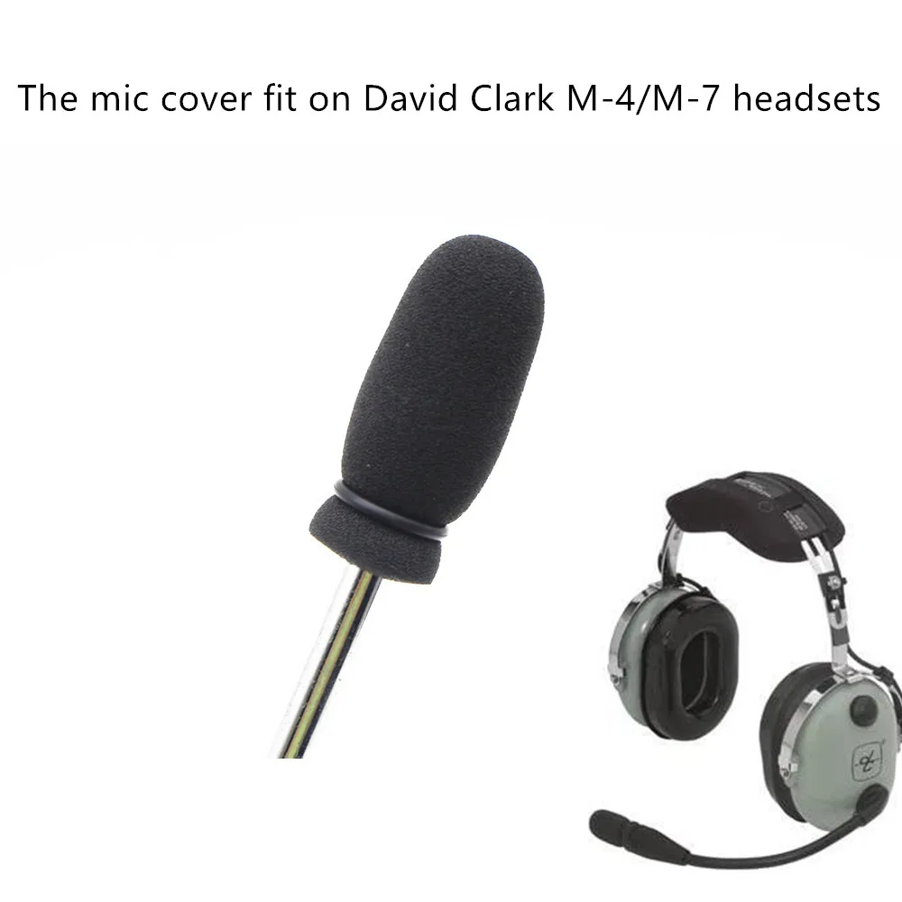 10 Uds. Parabrisas de espuma para micrófono, cubierta de espuma de calidad apta para micrófonos de auriculares David Clark M-7