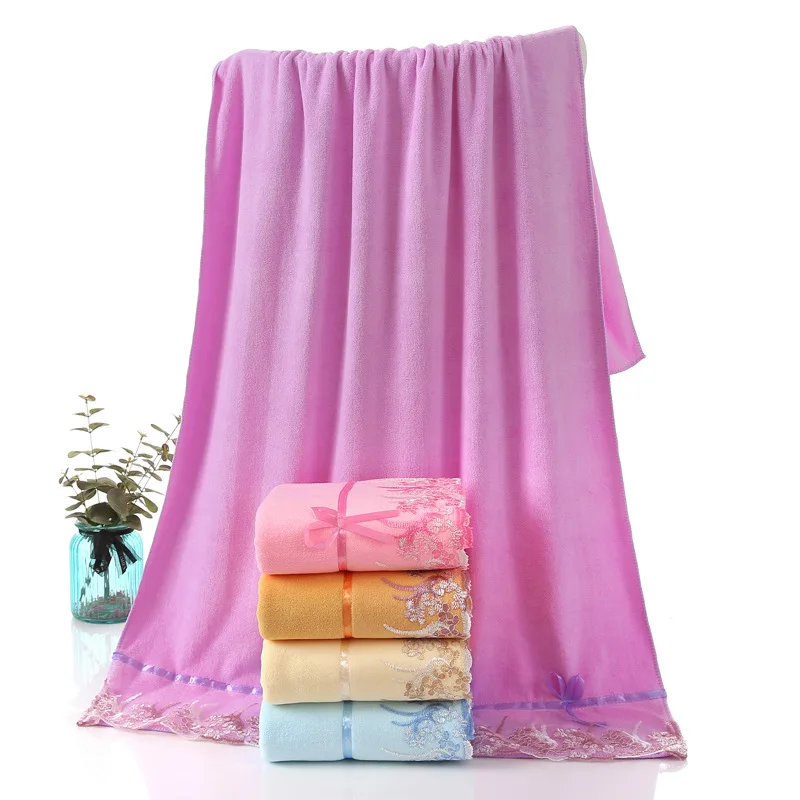 2pcs/set Quick-Drying Microfiber Towel Set Bath Towel Face Beach Towel Water-absorbent toallas for Bathroom