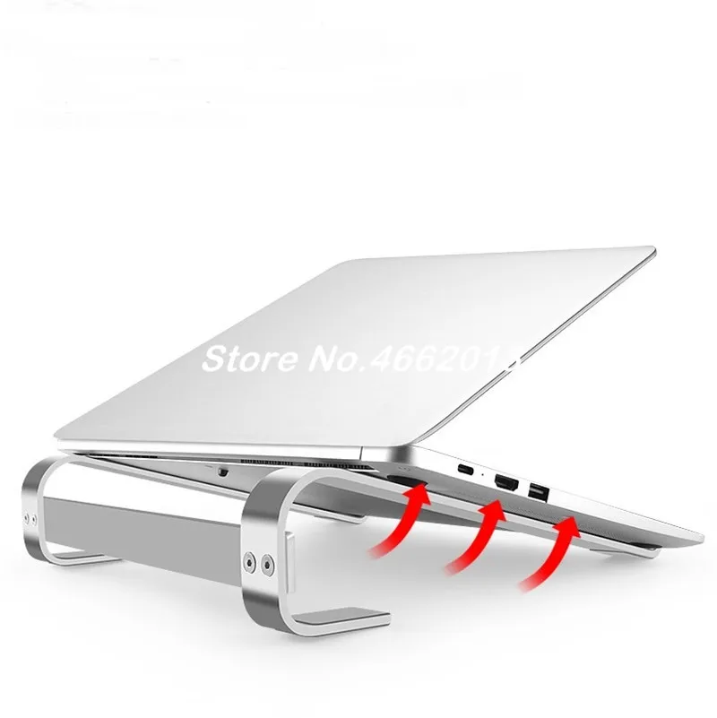 10XLaptop Stand Portable MacBook Computer Aluminum Alloy Heat Dissipation Holder Desktop Raise Base Notebook PC Non-slip Bracket