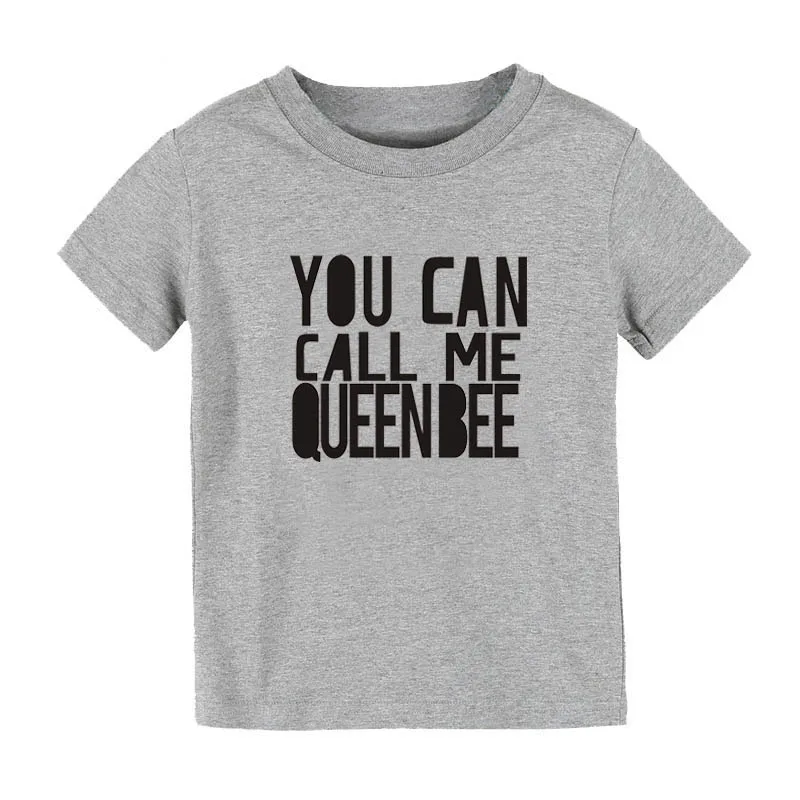 You Can Call Me Queen Bee Children's Wear Short-sleeved Cotton T-shirt Baby Girls T-shirt Summer Girl Casual Tshirt Clothes