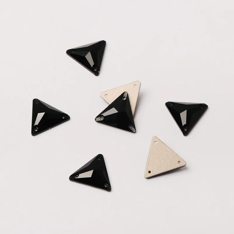 Rhinestone Triangle Flat Back Crystal Glass NO Hotfix Sew on Rhinestones Crystal for Decoration Dress Clothing Jewel Accessorie