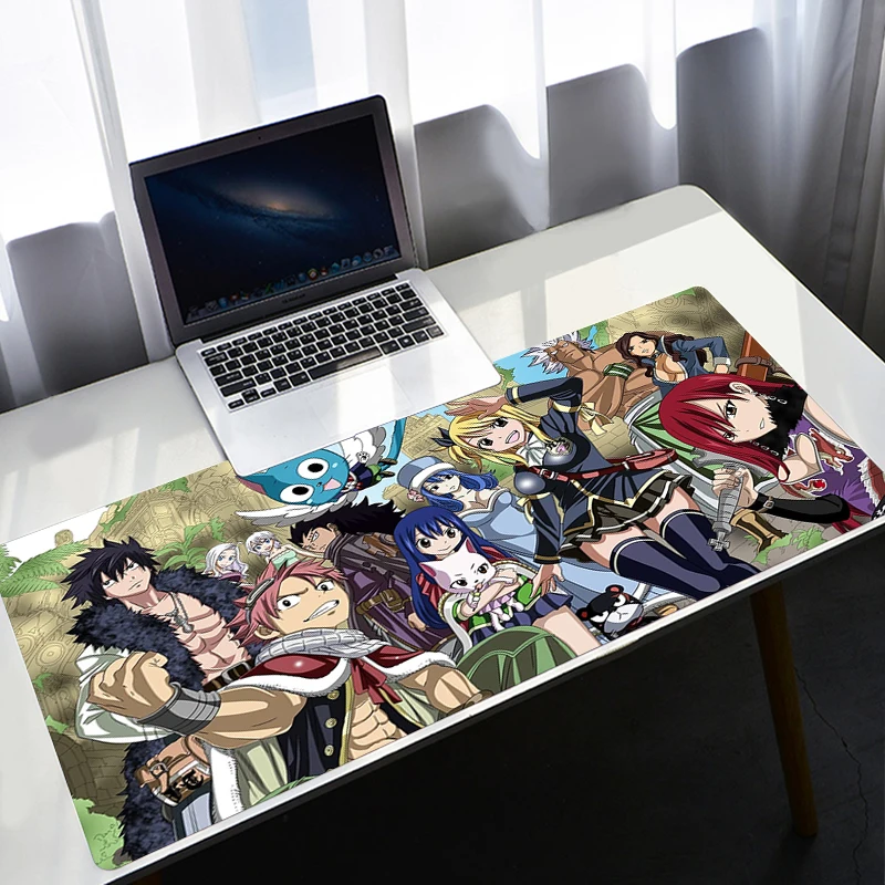 Anime Large Gaming Mousepad Gamer Computer Big Mouse Mat Locking Edge Speed RubberMouse Pad Gamer Keyboard Desk Mat Fairy Tail