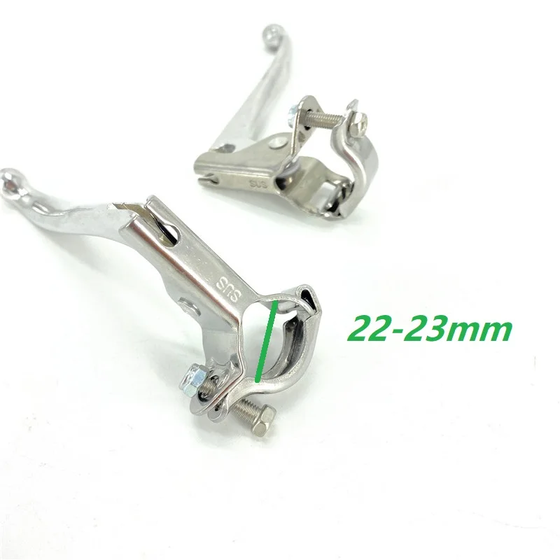 Retro Bike Touring City Bicycle Brake Lever 22.2mm Caliper V Brake Levers Hinged Installation Quick Release Clamp Lever