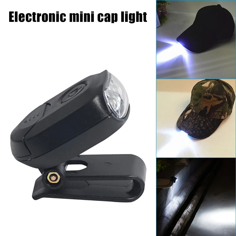 Cap Hat Light 3-LED Headlamp Rotatable Ball Cap Visor Light Hat Light Hands Free for Hunting Camping Fishing xobw