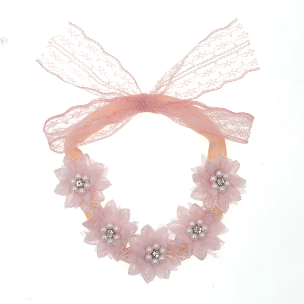 korean Baby headband newborn fabric flowers girls headbands kaid hair accessory Children hair accessories photography prop