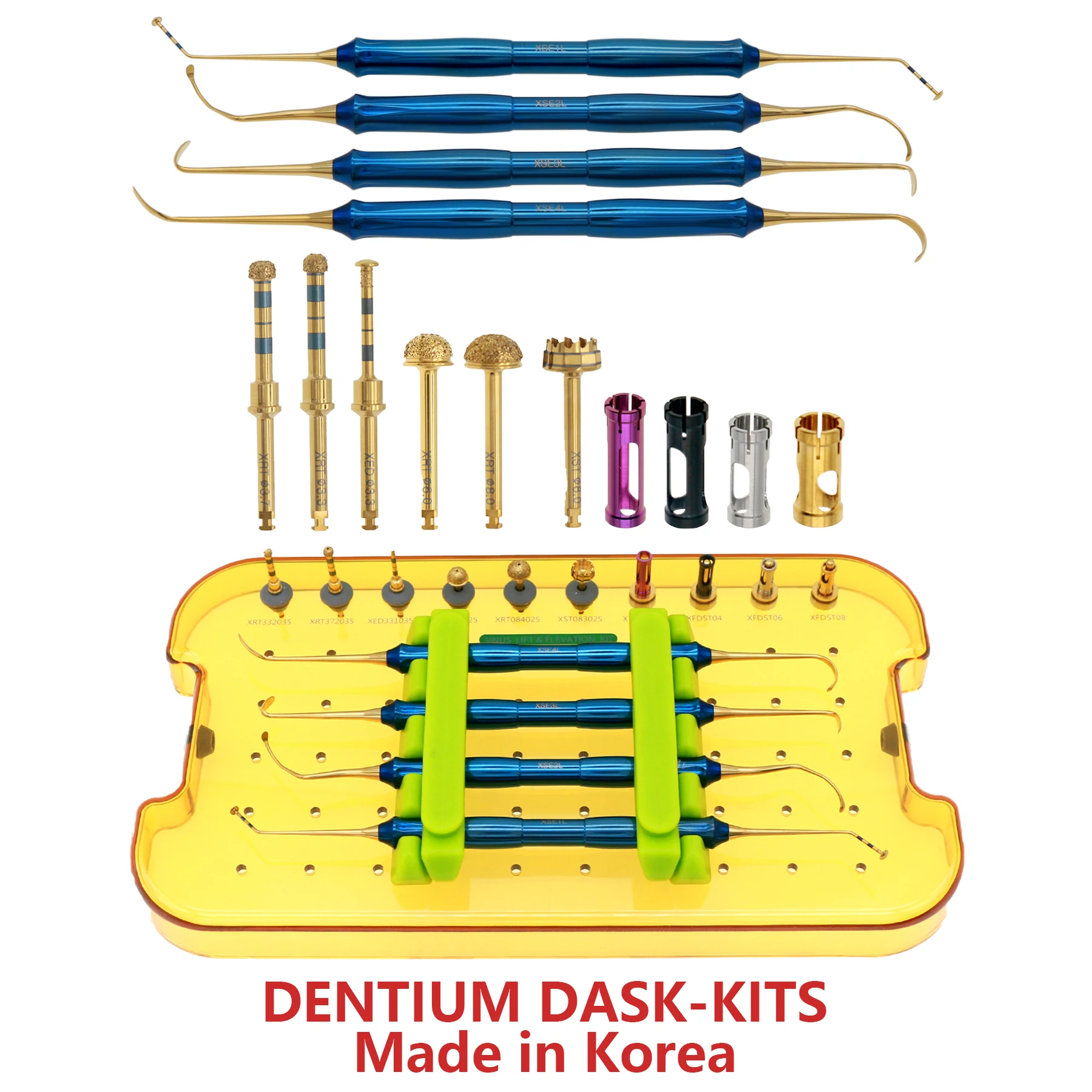 

Dentium Dental Korea Dask Drill Stopper Hand Planting Sinus Elevation Lift Full Kit Implant Instruments